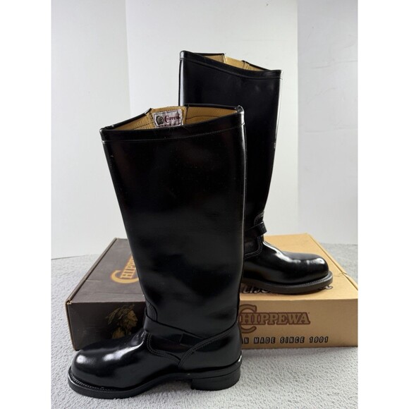 Vintage Chippewa Engineer Motorcycle 17" Boots 10.5D Made In USA Style 71418 NOS - Picture 4 of 16
